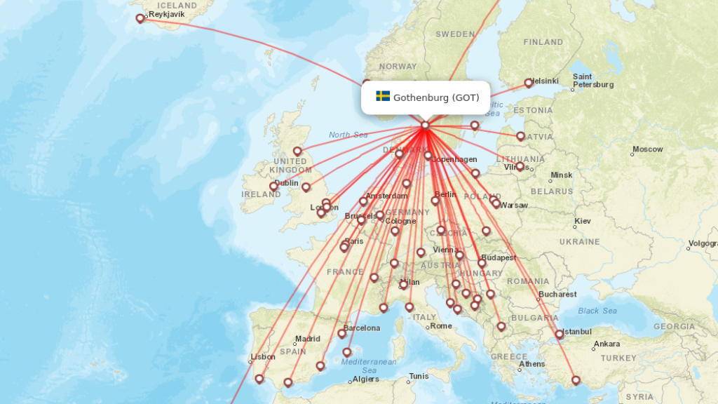 Flights to Gothenburg